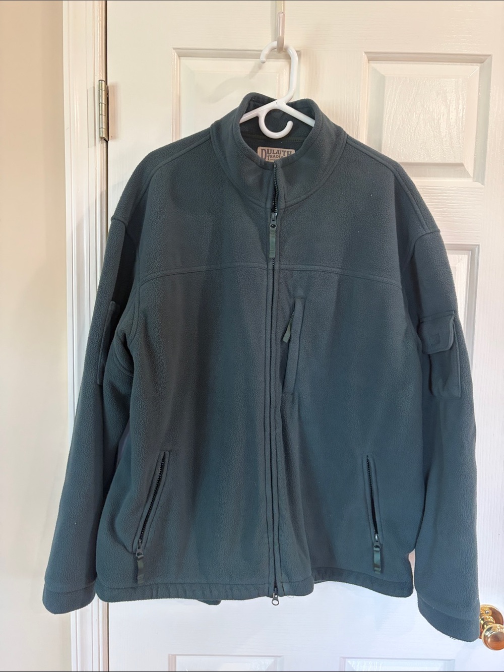 Duluth Trading Co. Men's Slate Gray Full-Zip Fleece Jacket. XL